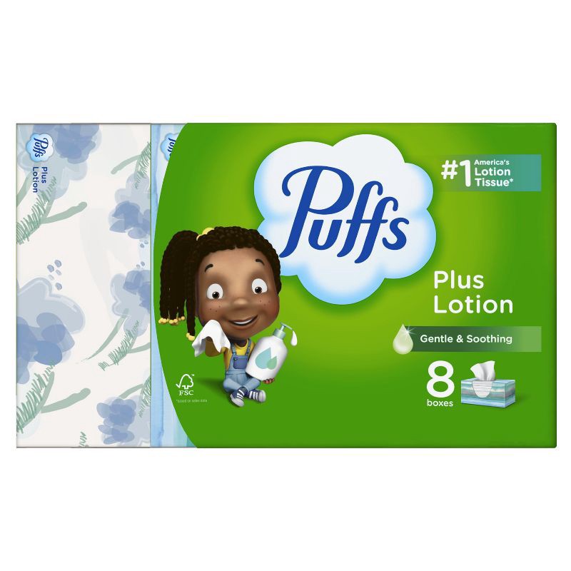 slide 15 of 16, Puffs Plus Lotion Facial Tissue - 8pk/992ct, 8 ct, 992 ct