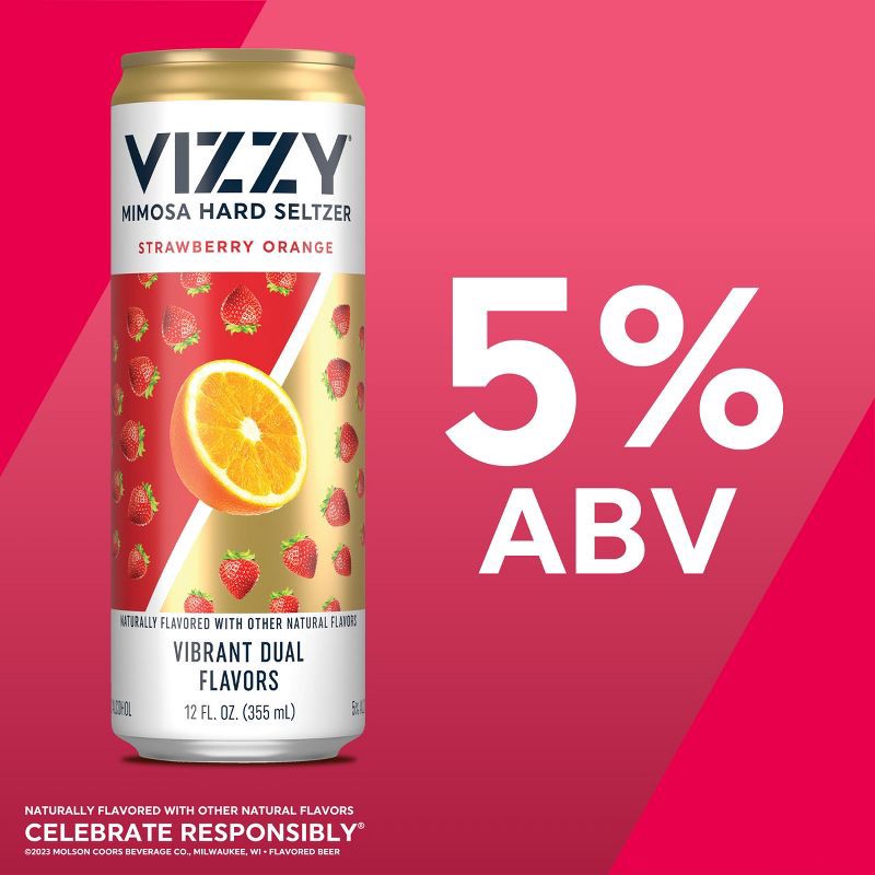 slide 2 of 9, Vizzy Hard Seltzer VIZZY Mimosa Hard Seltzer Variety Pack - 12pk/12 fl oz Cans, 12 ct; 12 fl oz