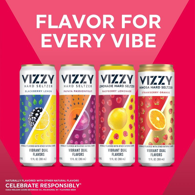 slide 6 of 9, Vizzy Hard Seltzer VIZZY Mimosa Hard Seltzer Variety Pack - 12pk/12 fl oz Cans, 12 ct; 12 fl oz