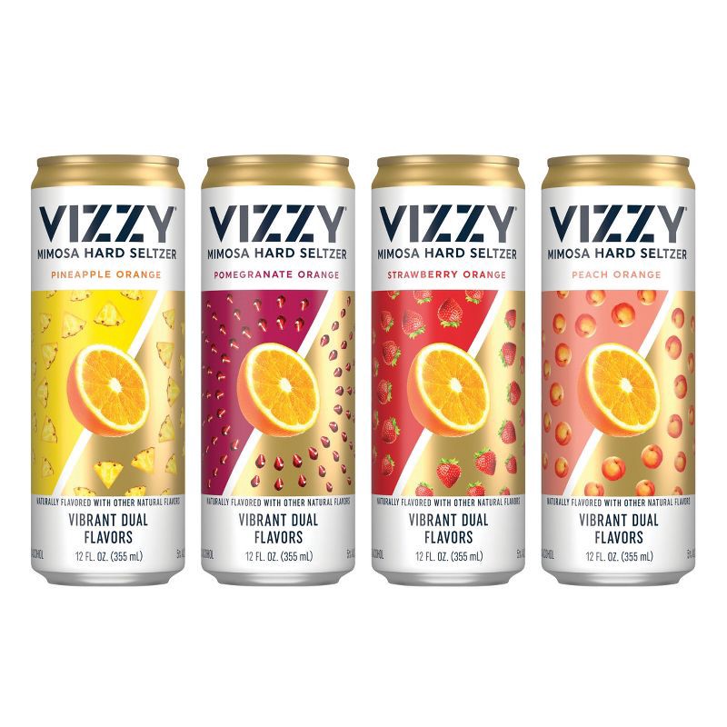 slide 7 of 9, Vizzy Hard Seltzer VIZZY Mimosa Hard Seltzer Variety Pack - 12pk/12 fl oz Cans, 12 ct; 12 fl oz