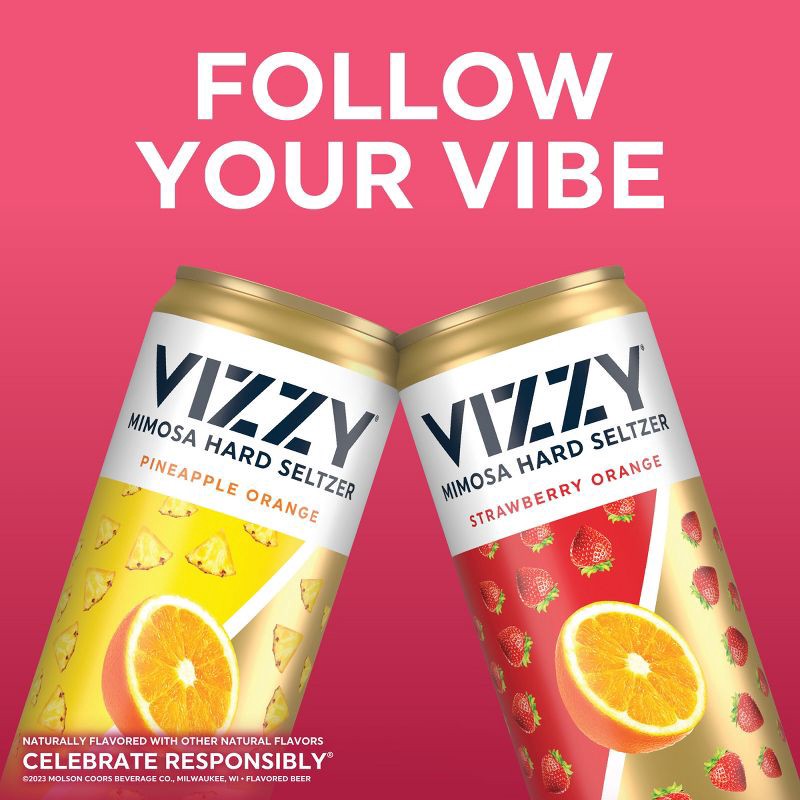 slide 8 of 9, Vizzy Hard Seltzer VIZZY Mimosa Hard Seltzer Variety Pack - 12pk/12 fl oz Cans, 12 ct; 12 fl oz