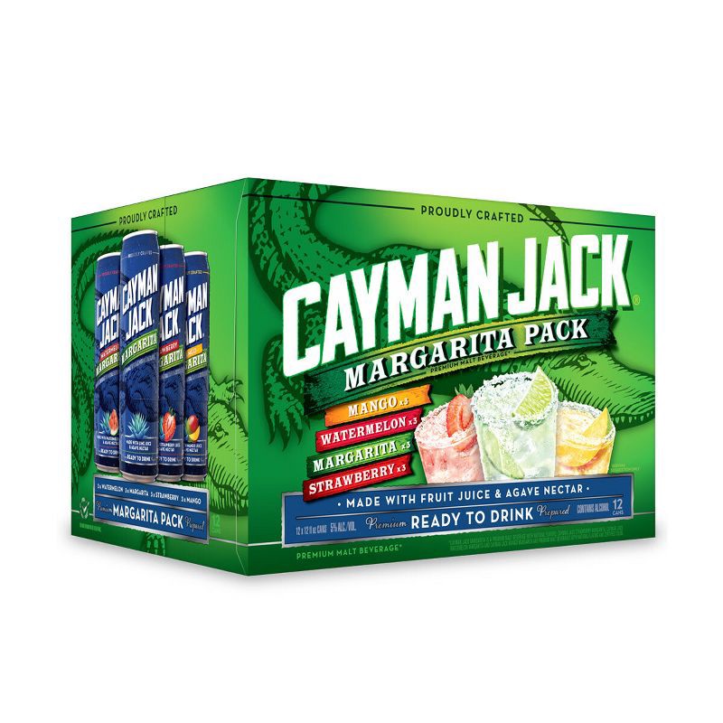 slide 1 of 13, Cayman Jack Margarita Variety Pack - 12pk/12 fl oz Cans, 12 ct; 12 fl oz