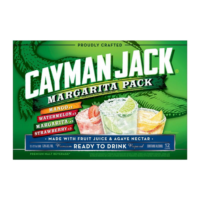 slide 13 of 13, Cayman Jack Margarita Variety Pack - 12pk/12 fl oz Cans, 12 ct; 12 fl oz