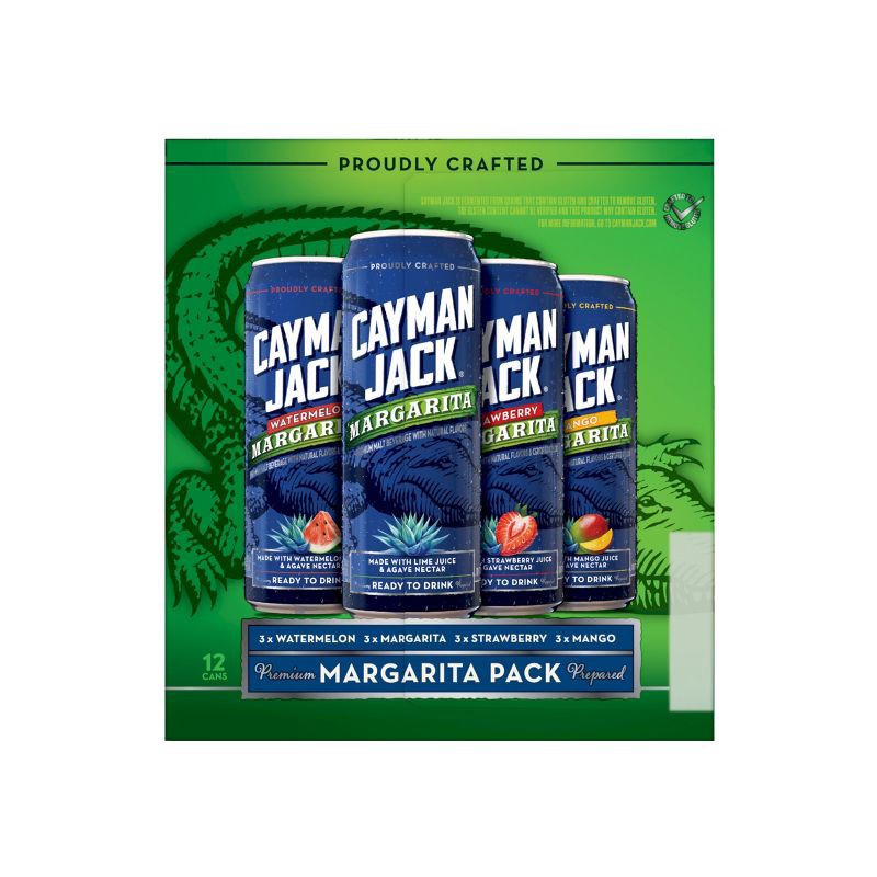 slide 9 of 13, Cayman Jack Margarita Variety Pack - 12pk/12 fl oz Cans, 12 ct; 12 fl oz