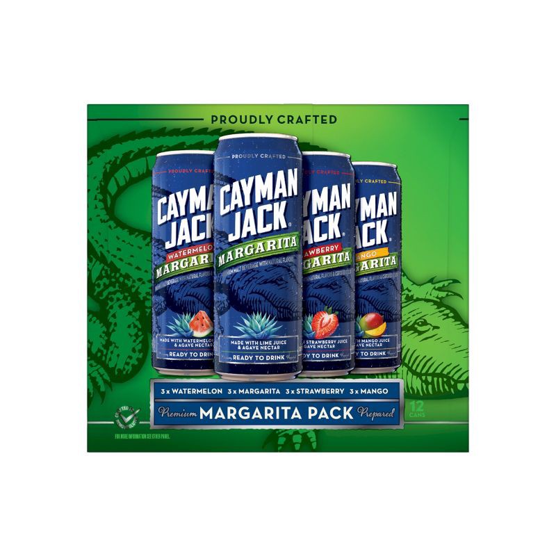 slide 10 of 13, Cayman Jack Margarita Variety Pack - 12pk/12 fl oz Cans, 12 ct; 12 fl oz