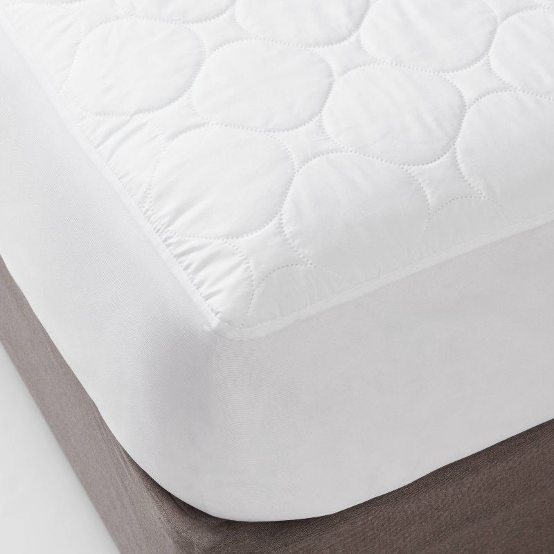 slide 1 of 2, Twin/Twin XL Waterproof Quilted Mattress Pad - Room Essentials™: Microfiber, Stain Release, 180 Thread Count, 1 ct