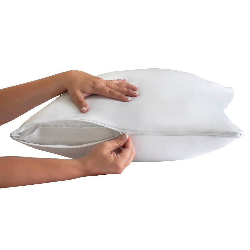 slide 4 of 5, King Perfect Protection Cool Touch Pillow Protector - Allerease: Hypoallergenic, Zippered, Machine Washable, 1 ct