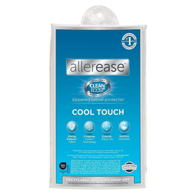 slide 1 of 5, King Perfect Protection Cool Touch Pillow Protector - Allerease: Hypoallergenic, Zippered, Machine Washable, 1 ct