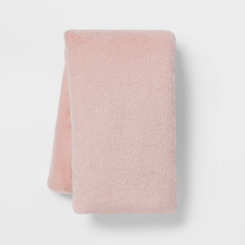 slide 1 of 4, Plush Body Pillow Cover Light Pink - Room Essentials™, 1 ct