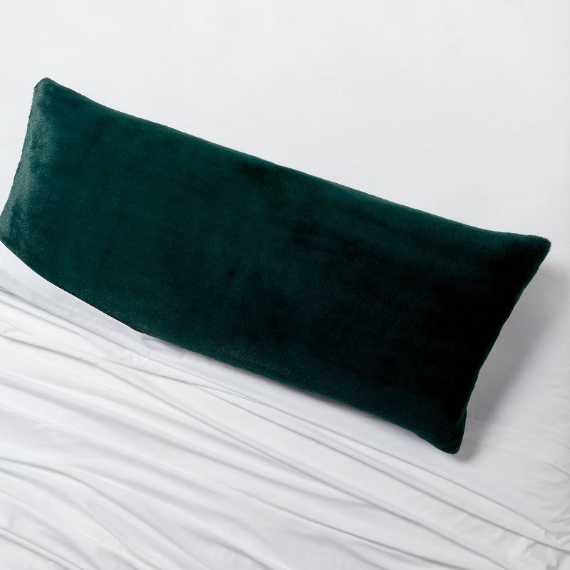 slide 2 of 4, Plush Body Pillow Cover Dark Green - Room Essentials, 1 ct