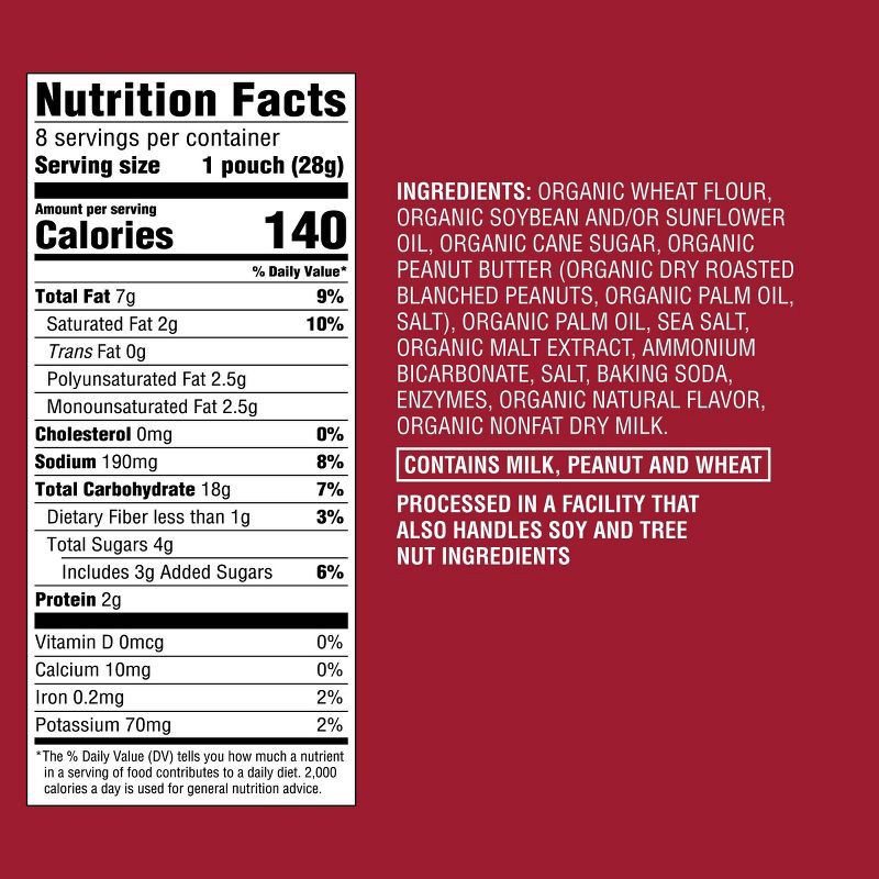 slide 5 of 5, Organic Mini Peanut Butter Sandwich Crackers - 8oz/8ct - Good & Gather™, 8 ct; 8 oz