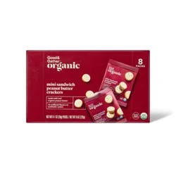 Organic Mini Peanut Butter Sandwich Crackers - 8oz/8ct - Good & Gather™