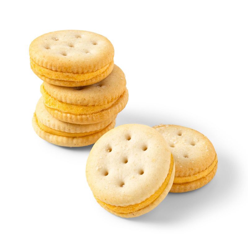 slide 4 of 5, Organic Mini Sandwich Cheddar Cheese Crackers - 8oz/8ct - Good & Gather™, 8 ct; 8 oz