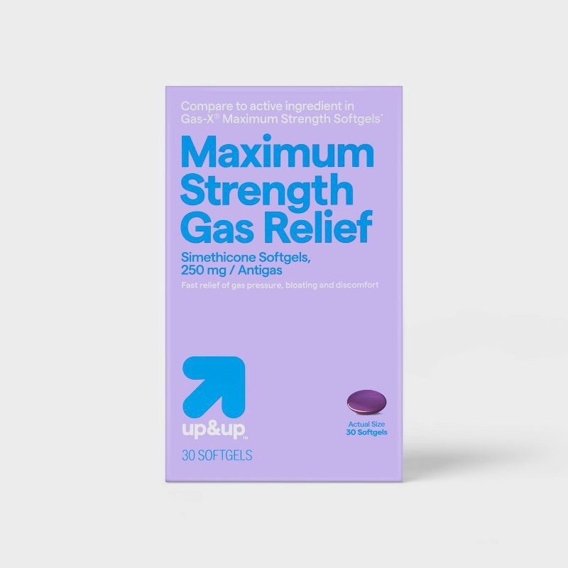 slide 1 of 4, Maximum Strength Gas Relief Softgels - 30ct - up&up™, 30 ct