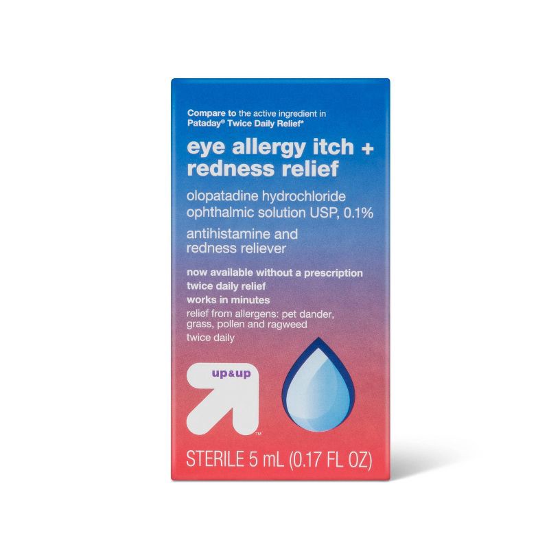 slide 1 of 1, Twice Daily Eye Allergy Itch Relief 0.1% Drops - 5mL - up&up™, 5 ml