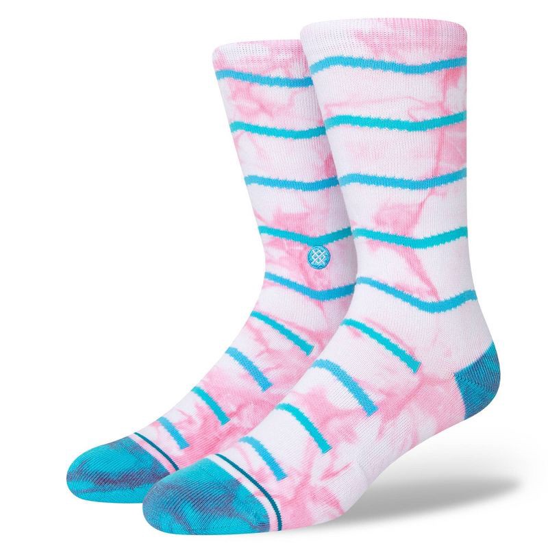 slide 1 of 7, STANCE x WADE Men's Tie-Dye Chevron Crew Casual Socks - L, 1 ct