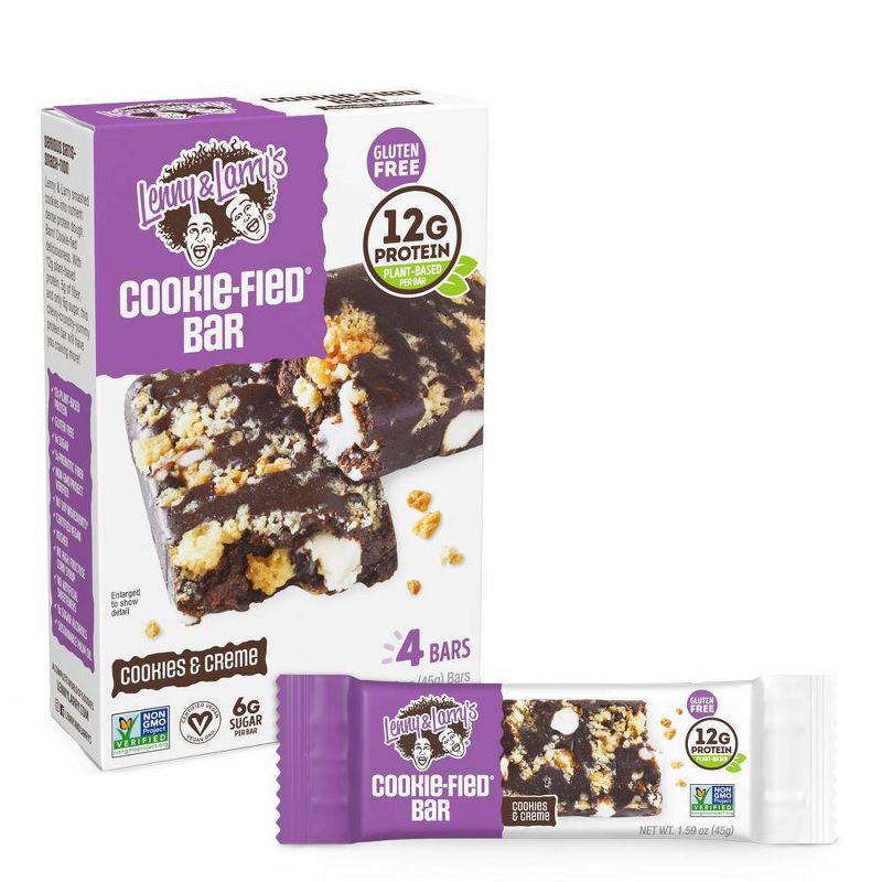 slide 1 of 5, Lenny & Larry's The Complete Cookie-fied Bar - Cookies & Creme - 4ct, 4 ct