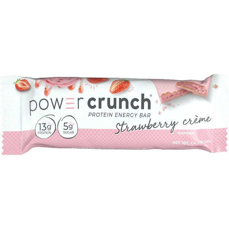 slide 2 of 6, Power Crunch Strawberry Cream Wafer Whey Protein Energy Bars - 13g Protein - 5ct, 13 gram, 5 ct