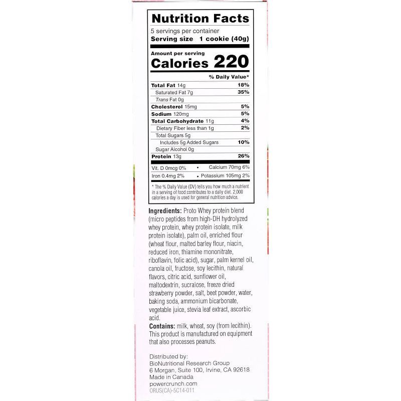 slide 6 of 6, Power Crunch Strawberry Cream Wafer Whey Protein Energy Bars - 13g Protein - 5ct, 13 gram, 5 ct