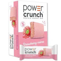 Power Crunch Strawberry Cream Wafer Whey Protein Energy Bars - 13g Protein - 5ct