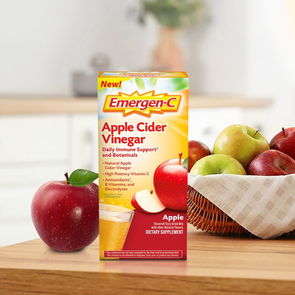 Emergen C Apple Cider Vinegar Immune Support Powder 18ct 18 Ct Shipt