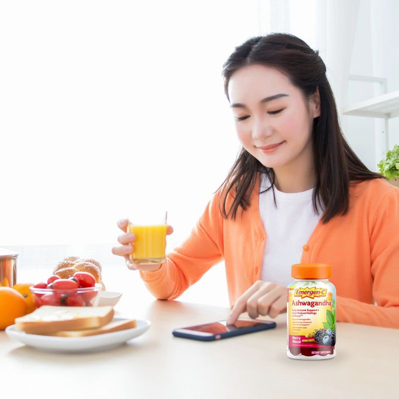 slide 2 of 5, Emergen-C Ashwagandha Immune and Stress Gummies - 36ct, 36 ct
