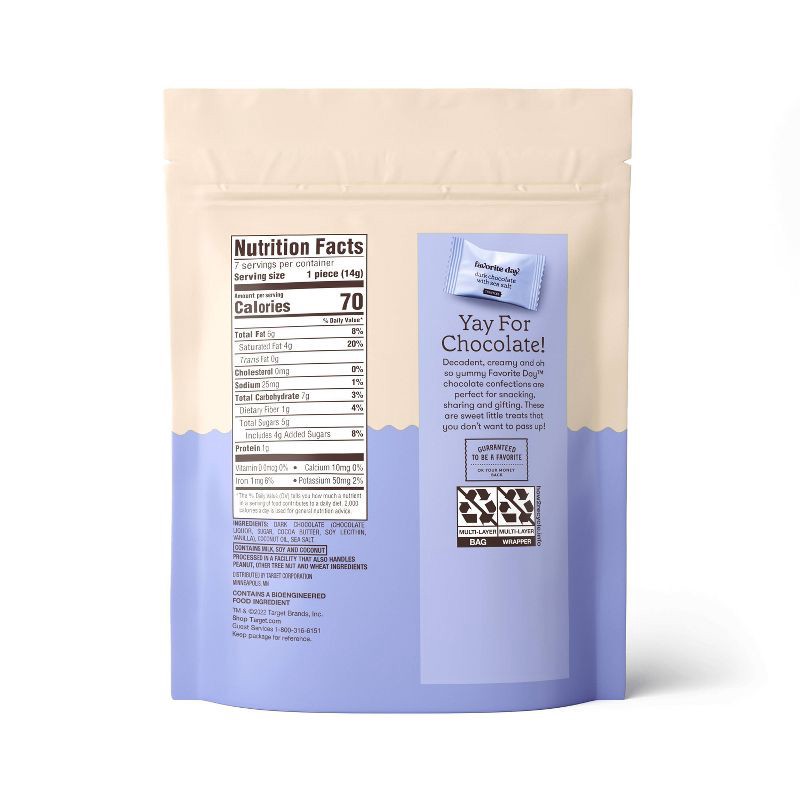 slide 2 of 3, Dark Chocolate with Sea Salt Truffle Candy - 3.5oz - Favorite Day™, 3.5 oz