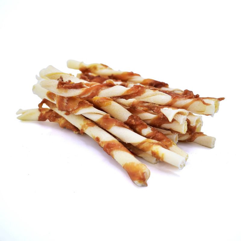 slide 3 of 4, Canine Chews Chicken and Beef Twist Rawhide Dog Treats - 100ct, 100 ct