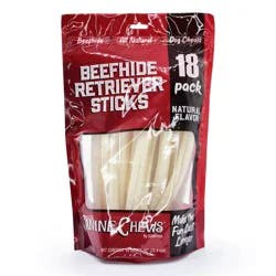 Canine Chews Natural Beef Rawhide Dog Treats - 18ct