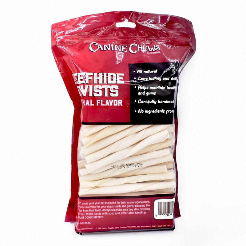 slide 2 of 5, Canine Chews Natural Beef Twist Rawhide Dog Treats - 28oz, 28 oz