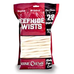 Canine Chews Natural Beef Twist Rawhide Dog Treats - 28oz