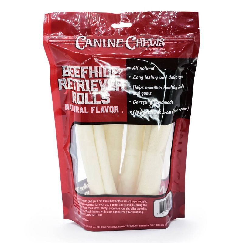 slide 2 of 5, Canine Chews Natural Rolls Beef Rawhide Dog Treats - 4ct, 4 ct