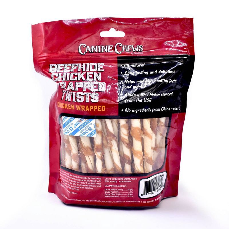 slide 2 of 4, Canine Chews Chicken and Beef Twist Rawhide Dog Treats - 45ct, 45 ct