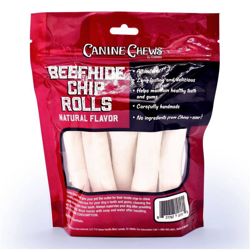 slide 2 of 4, Canine Chews Beef Chip Roll Rawhide Dog Treats - 7ct, 7 ct