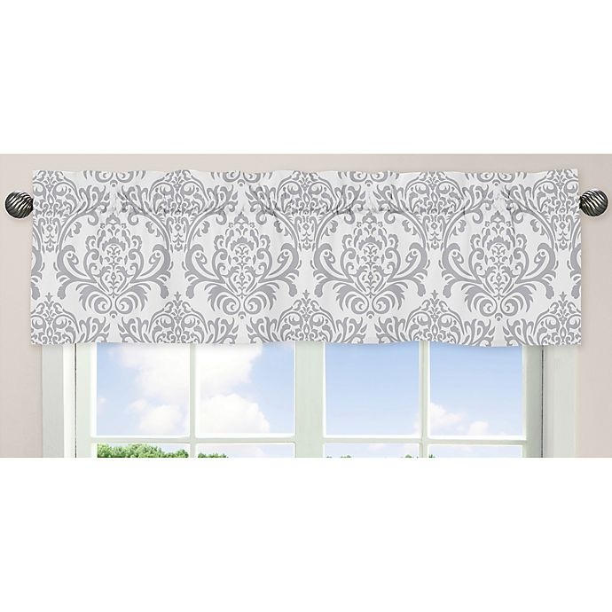 slide 1 of 1, Sweet Jojo Designs Elizabeth Window Valance - Grey/White, 1 ct