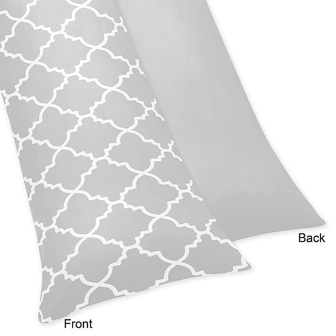 slide 4 of 5, Sweet Jojo Designs Trellis Maternity Body Pillow Case - Grey/White, 1 ct