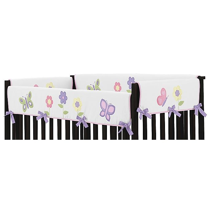 slide 2 of 2, Sweet Jojo Designs Butterfly Long Crib Rail Guard - Pink/Purple, 1 ct