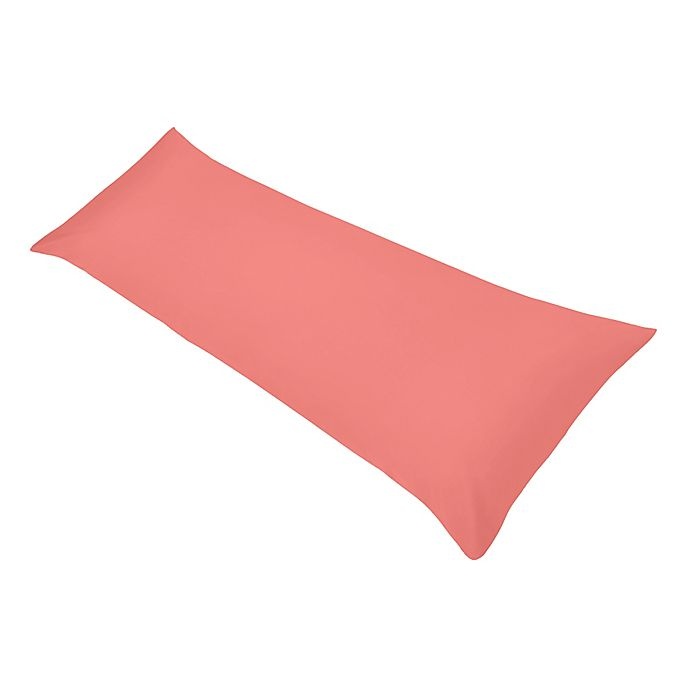 slide 2 of 2, Sweet Jojo Designs Mod Diamond Body Pillowcase - White/Coral, 1 ct