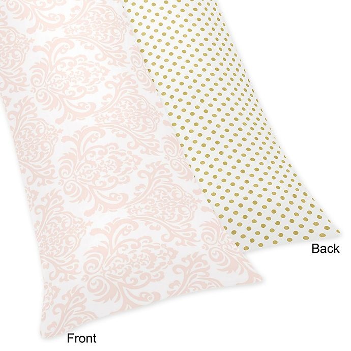 slide 3 of 3, Sweet Jojo Designs Amelia Reversible Body Pillow Cover - Pink/Gold, 1 ct