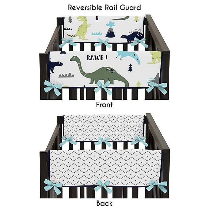 slide 2 of 2, Sweet Jojo Designs Mod Dinosaur Reversible Short Rail Guards, 2 ct