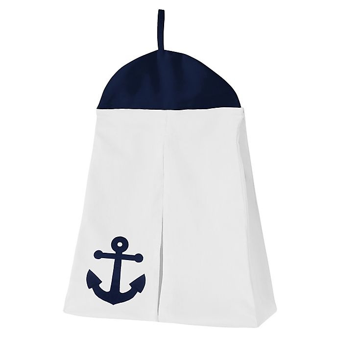 slide 2 of 2, Sweet Jojo Designs Anchors Away Nautical Crib Bedding Set - Navy Blue/White, 4 ct