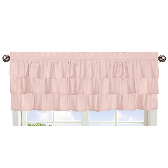 slide 1 of 1, Sweet Jojo Designs Harper Ruffled Window Valance - Pink, 1 ct