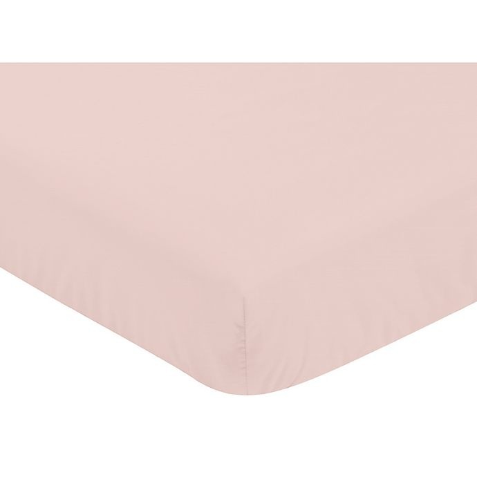 slide 1 of 1, Sweet Jojo Designs Fitted Crib Sheet - Blush, 1 ct