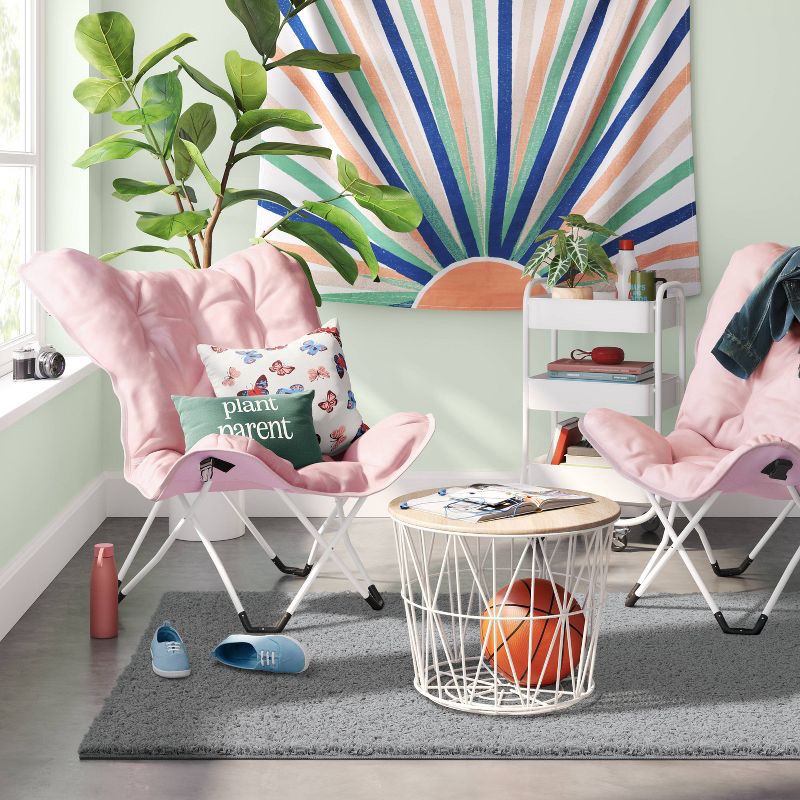 slide 2 of 4, 4'x5'5" Shag Area Rug Gray - Room Essentials™, 1 ct