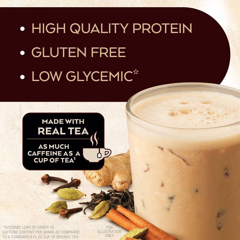 slide 5 of 7, Atkins Chai Tea Latte Caffeinated Protein Shake - 4ct/44 fl oz, 4 ct; 44 fl oz