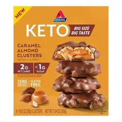 Atkins Gluten Free Keto Caramel Almond Clusters Value Pack - 8ct/7.34oz