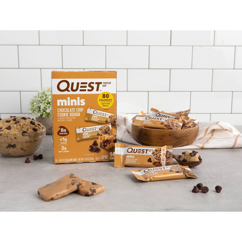 slide 5 of 6, Quest Nutrition Mini Bars - Choco Chip Cookie Dough - 14ct, 14 ct