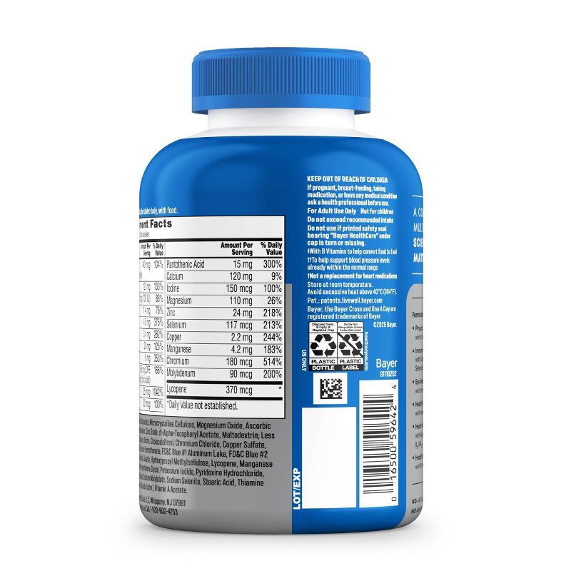 slide 2 of 9, One A Day Men's 50+ Multivitamin Immune Health Support Tablets - 200ct, 200 ct