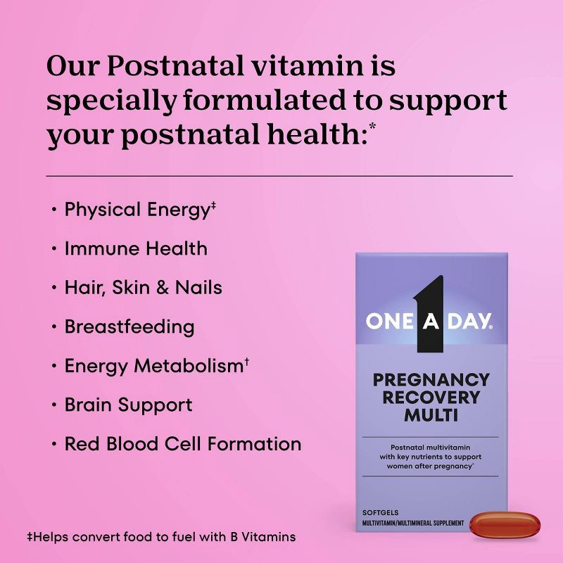 slide 4 of 10, One A Day Postnatal Vitamins for Women with Folic Acid - 60ct, 60 ct