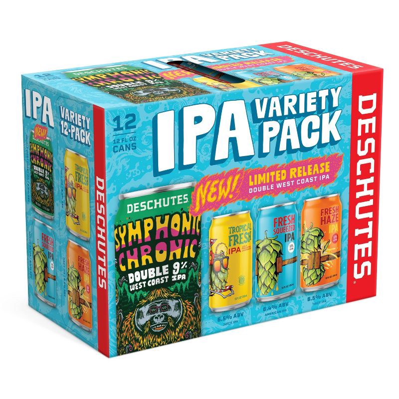 slide 1 of 5, Deschutes Brewery Deschutes IPA Variety Pack - 12pk/12 fl oz Cans, 12 ct; 12 fl oz